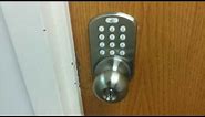 How to unlock an electronic combination lock on a door