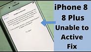 iPhone 8/8 Plus Unable to Active Fix! iPhone could not be activated fix.