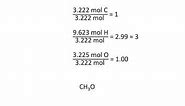 Determining molecular formula for ethylene glycol