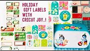 How To Make Printable Christmas Gift Tags and labels With the Cricut Joy