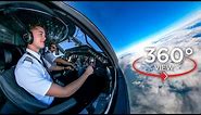 360° Airline Cockpit View, FULL Flight | Dallas - Miami | American Eagle E-145