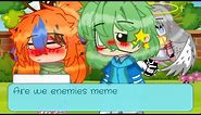 Are we enemies meme//Numpty x Mishap//gacha club