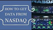 HOW TO GET DATA FROM NASDAQ || data science || machine learning || data analysis || data analysis