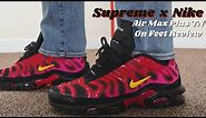 Supreme x Nike Air Max Plus TN "Fire Pink" On Feet Review