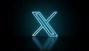 X. New Twitter logo, Twitter x on black background.