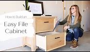 How to Build an EASY File Cabinet--{Using Plywood and 2x4s!}