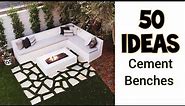 Top 50 Fantastic Outdoor Cement Benches Ideas|Cement Benches For Garden|Outdoor Fireplace Interior