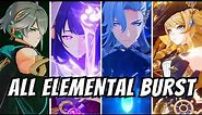 Genshin Impact - All Characters ELEMENTAL BURST Animations (4 & 5-Stars)