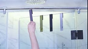 Simtive Extended (7-Inch) Over Door Hooks for Bathroom Frameless Glass Shower Door, Towel Hooks, 2-Pack, Silver