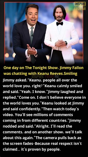 One day on The Tonight Show, Jimmy Fallon was chatting with Keanu Reeves.#keanureeves #actor #shorts