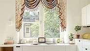 ELKCA European Curtain Valance for Living Room Luxury Window Curtains for Bedroom Swag Valance for Kitchen,Rod Pocket (W59, 1Panel)