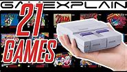 Super NES Classic: 1 Minute of All 21 Games (Gameplay)