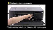PIXMA MG3520: Removing a jammed paper inside the printer
