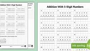 Addition with 5 Digit Numbers