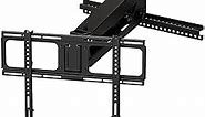 MantelMount MM340 Above Fireplace Pull Down TV Mount - with Patented auto-straightening, auto-stabilization, 2 Gas Pistons, Adjustable Motion Stops, Wire tabs & Safety Pull-Down Handles