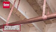 Oatey 4 in. Galvanized 2-Hole Pipe Hanger Strap 33576