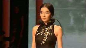 Traditional Chinese Qipao dress featured at Beijing fashion show
