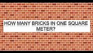 How many bricks per square meter(m2) | South Africa