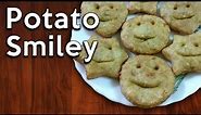 How To Make Potato Smiley | Potato Smiley Recipe | Easy Snacks For Kids Lunch | Emoji Recipe