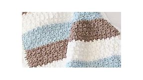 4 Hour Crochet Baby Boy Blanket (Free Pattern) - Crochet Dreamz