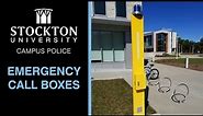 Stockton University Campus Police presents Emergency Call Boxes on campus