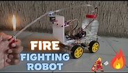 How to Make Automatic Fire Fighting Robot using Arduino | Fire fighting Robot