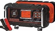 BLACK+DECKER BC15BD Fully Automatic 15 Amp 12V Bench Battery Charger/Maintainer with 40A Engine Start, Alternator Check, Cable Clamps