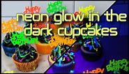 Neon Glow In The Dark Cupcakes | Quick Cupcake Decorating