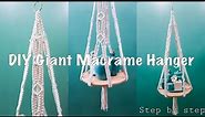 DIY Giant Macrane Hanger / Hanging holders with trays | Boho Macrame Hanging Table