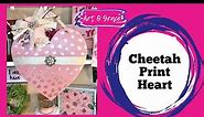 How to Paint Cheetah Print - A Wood Heart DIY by Art and Grace
