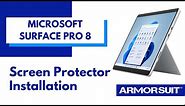 Microsoft Surface Pro 8 Screen Protector MilitaryShield Installation Instruction Video by ArmorSuit