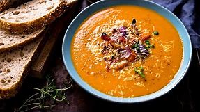 So much flavour in a bowl! | My super tasty Roasted Vegetable Soup recipe.