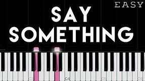 A Great Big World, Christina Aguilera - Say Something | EASY Piano Tutorial