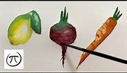 Paint these 3 Foods with Watercolor - Here's How!