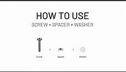 How to Use Screw + Spacer + Washer - Samsung M8 Screw for TV Wall Mount Bracket Skru
