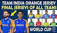 World Cup 2019 : Team India's New Orange Jersey | All Teams Final Jerseys | Home & Away Kits