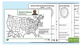 Harriet Tubman Research Activity KS2