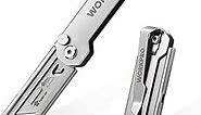 WORKPRO EDC Folding Utility Knife, Mini Box Cutter with Quick Open Axis Lock, Quick Change Blade Razor Knife, Foldable Small Pocket Knife with Belt Clip