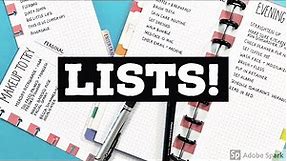 Planner List Ideas plus Free Printable! // Creating a Book of Lists Using a Half Sheet Notebook