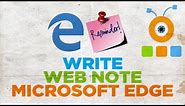 How to Write Web Note in Microsoft Edge Browser