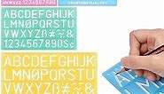 DS. DISTINCTIVE STYLE Alphabet Stencils Set of 4 Plastic Letter Stencil Assorted Sizes Number Ruler for Learning, Painting, Scrapbooking
