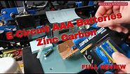 E-Circuit AAA Batteries Super Heavy Duty (Zinc Carbon, Review With Capacity Test, From Dollar Tree)