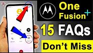 Motorola One Fusion Plus Call Recording, Screen Recording, Display, Led Notification, Gaming & FAQ