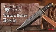 Timber Rattler Western Outlaw Damascus Bowie Knife