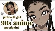 painting girls in 90s anime style ✦ procreate speedpaint