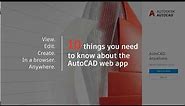 AutoCAD Web App overview