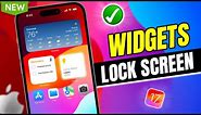 How To Add Widgets to Lock Screen iOS 17 iPhone or iPad 2023