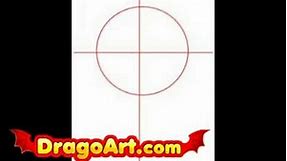 How to draw a cross, step by step