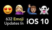 632 Emoji Updates in iOS 10