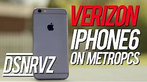 Using a Verizon iPhone 6 on metroPCS!